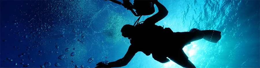 surf diver in water